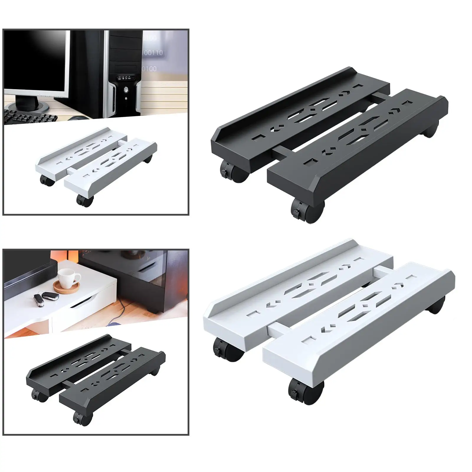CPU Holder Stand Mobile CPU Stand PC Tower Stand PC Holder Cart Mobile Computer Tower Stand for Gaming PC under Desk Home Office