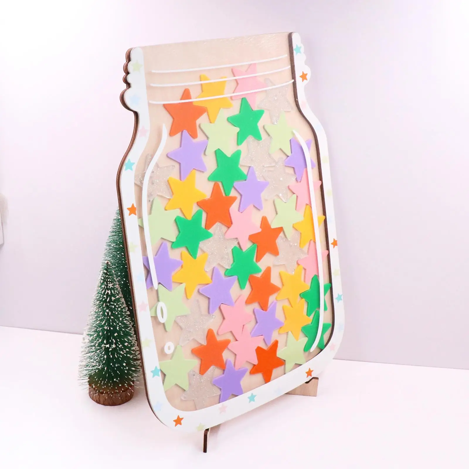 Star Reward Jar Gifts Children Positive Behavior Jar for Whiteboard Teaching Toilet Training Chores Brushing Positive Behaviors