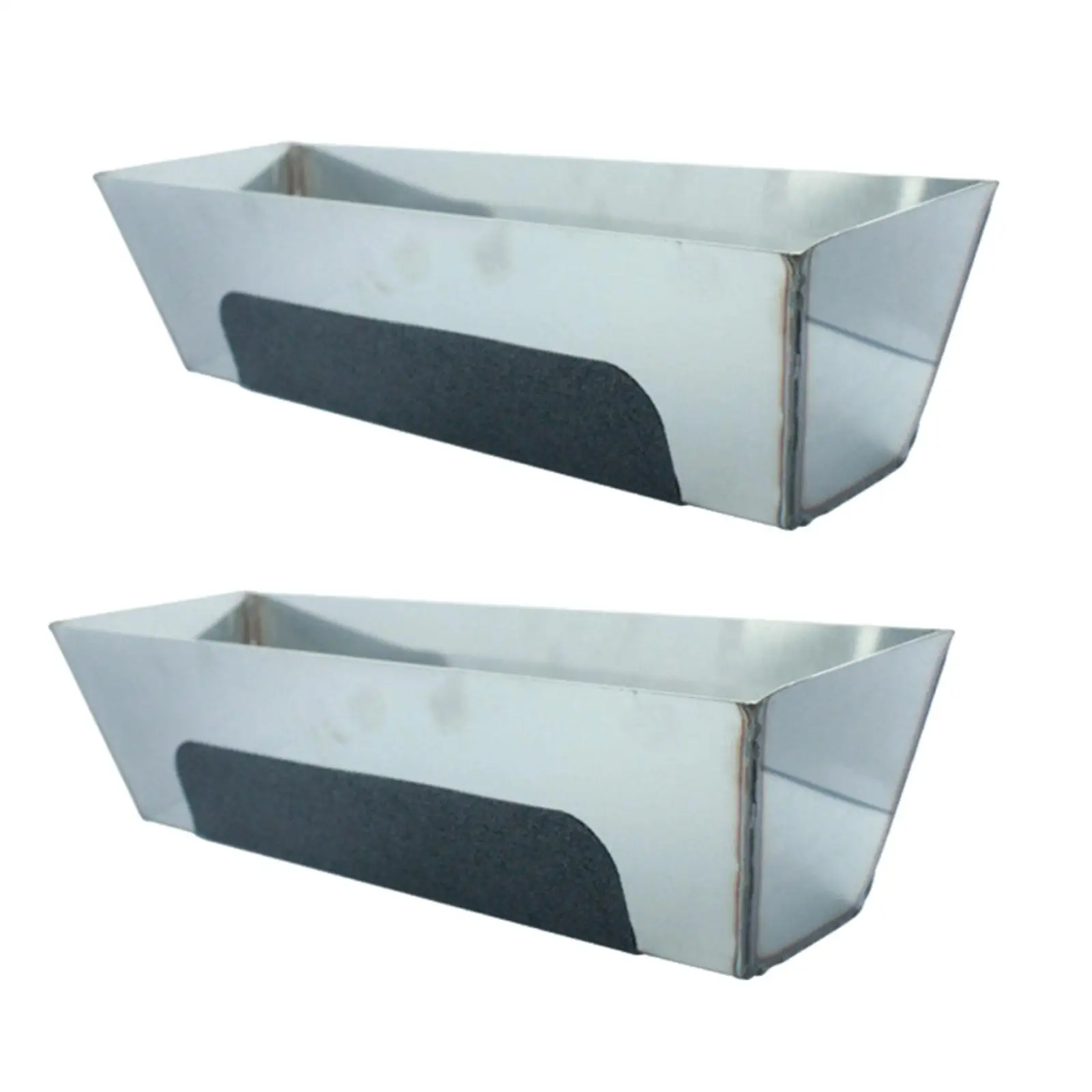 Stainless Steel Mud Pan Accessories Sheared Edges Lightweight with Reinforced Band Sturdy Metal Bucket Plastering Plasterers