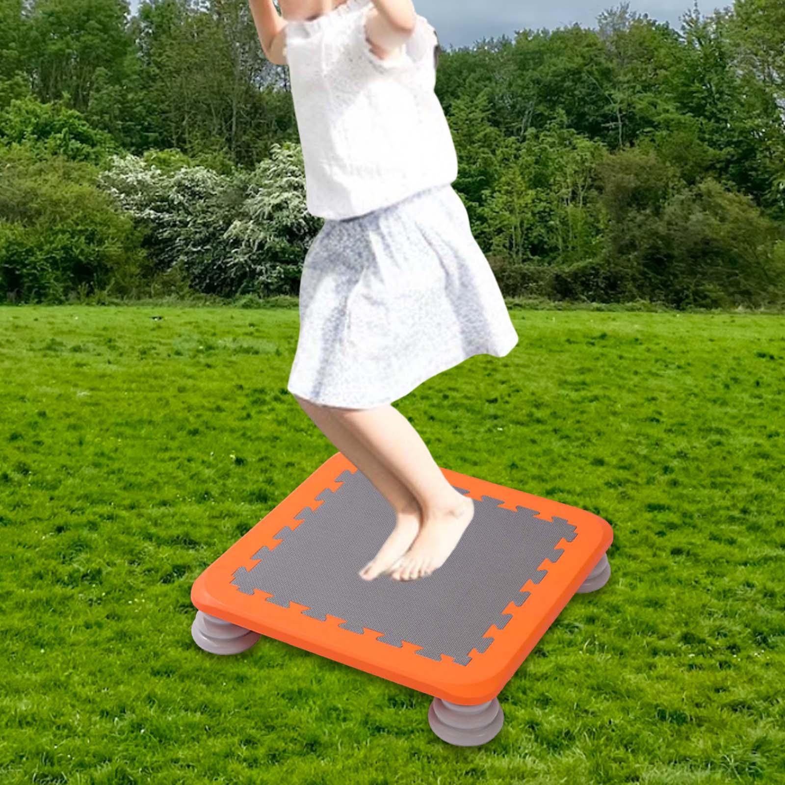 Mini Kids Trampoline Jumping Sensory Training Sports Workout Portable Bouncing Bed for Boys Girls Children Kindergarten Garden