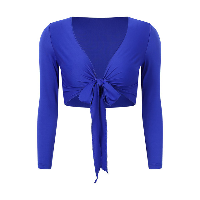 Crop Top Danza Del Ventre Con Maniche Lunghe - Decorato Con Paillettes E Perline Per Costumi E Feste - Foto 10