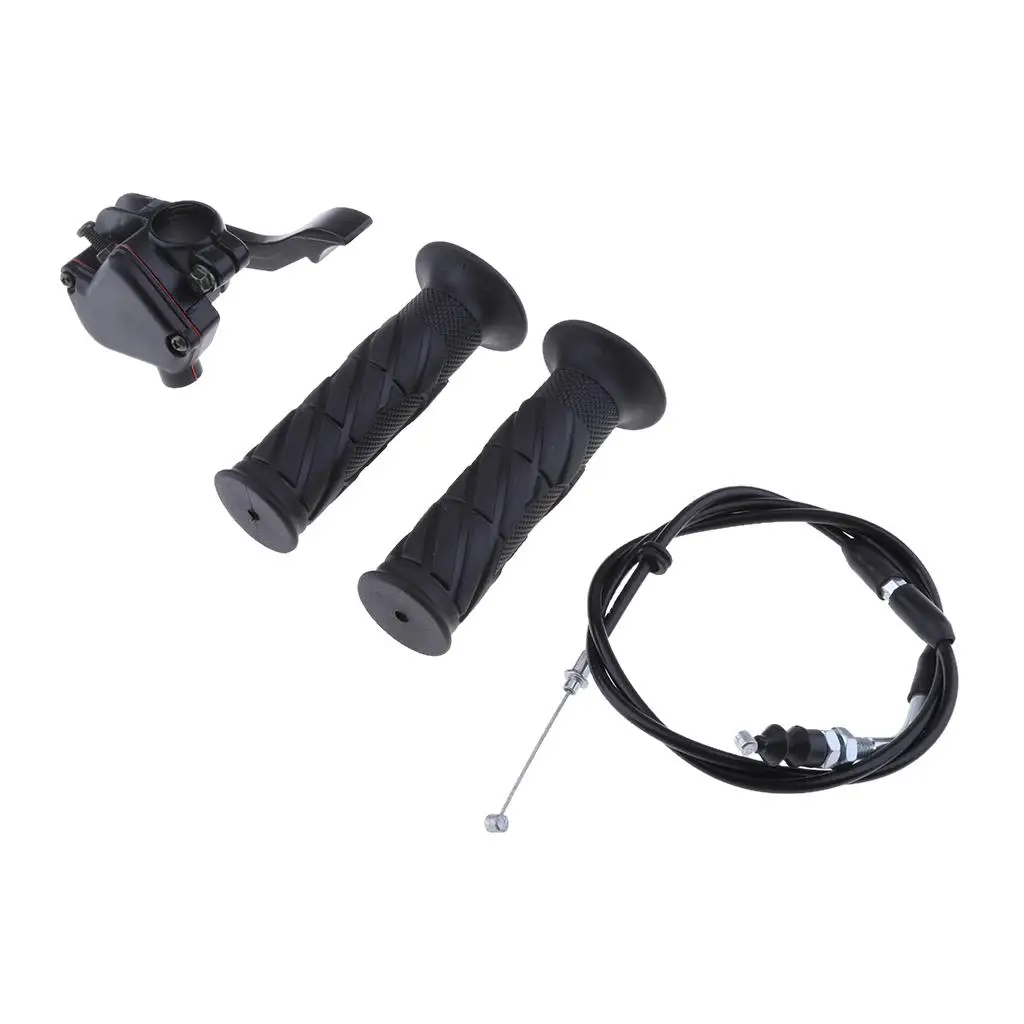 7/8`` 22mm Twist Grip & Thumb Throttle & Cable Assembly for ATV