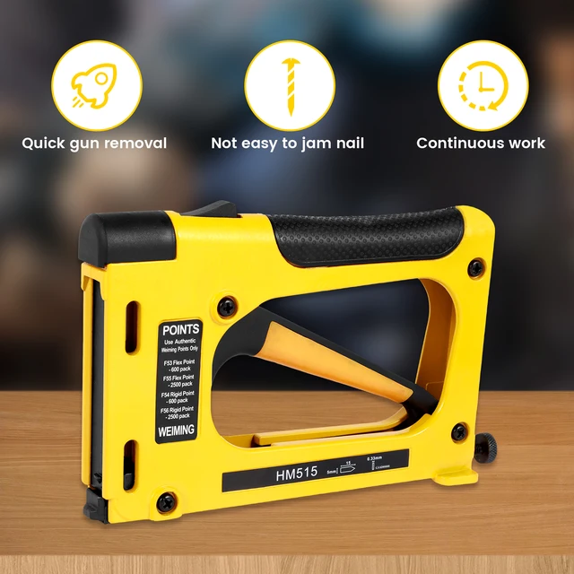 Nail Gun for Woodworking Furniture Heavy Duty Construction Stapler Picture Frame  Staple Gun With Staples Metal Hand Tool - AliExpress