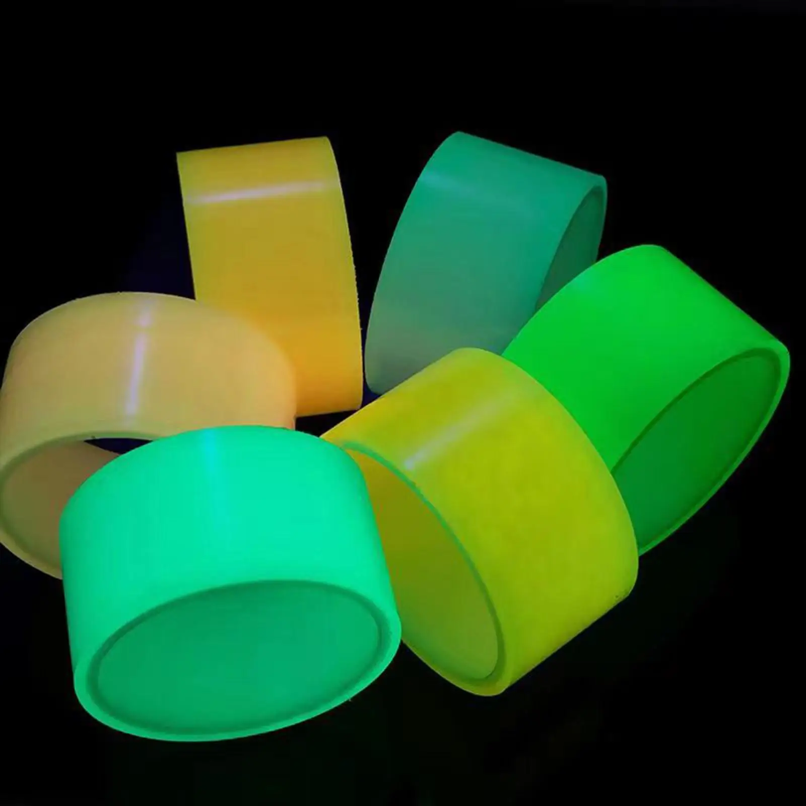 6 Pieces Funny Colorful Sticky Ball Rolling Tapes Luminous Colored Ball Tape
