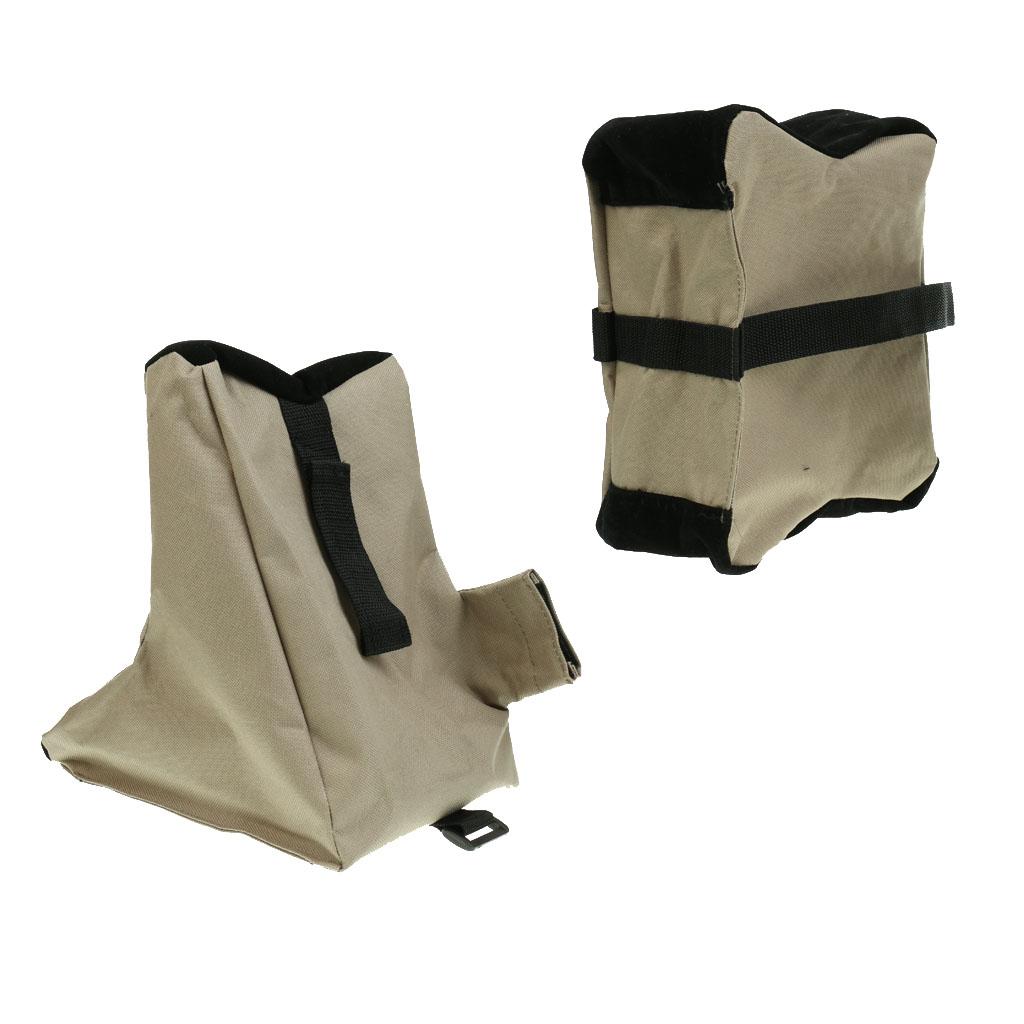 Large Shooting Sand Bag Set Bench Rest Range Gear Front Rear Bag - Unfilled