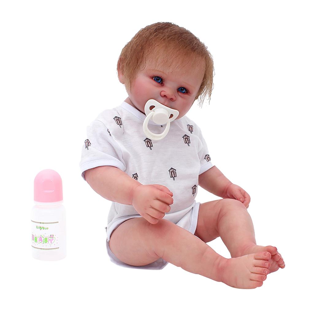 Birthday Christmas New Year Gift – Very Vivid 20inch Reborn Doll Full Vinyl Newborn Baby Boy Doll Kids Bath Play Toy