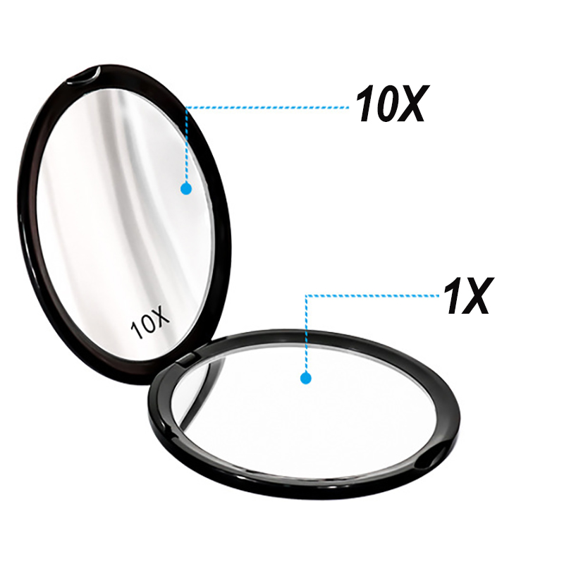 Best of Portable Mini Makeup Mirror Compact Pocket Handheld Mirror 10x Magnifying Double Sided Makeup Mirror Travel Beauty Cosmetic Tool Reviews & Tips