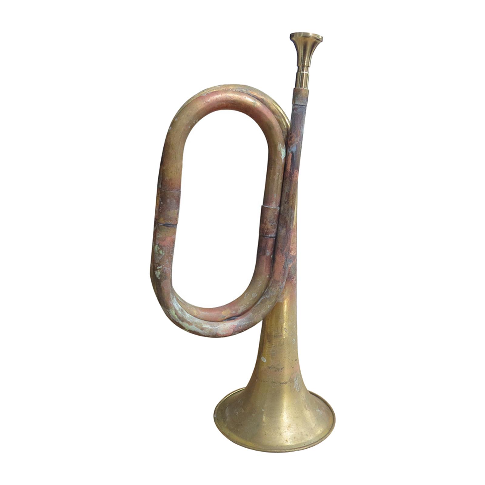 Title 4, Bugle de cobre sólido e latão com boquilha, est...