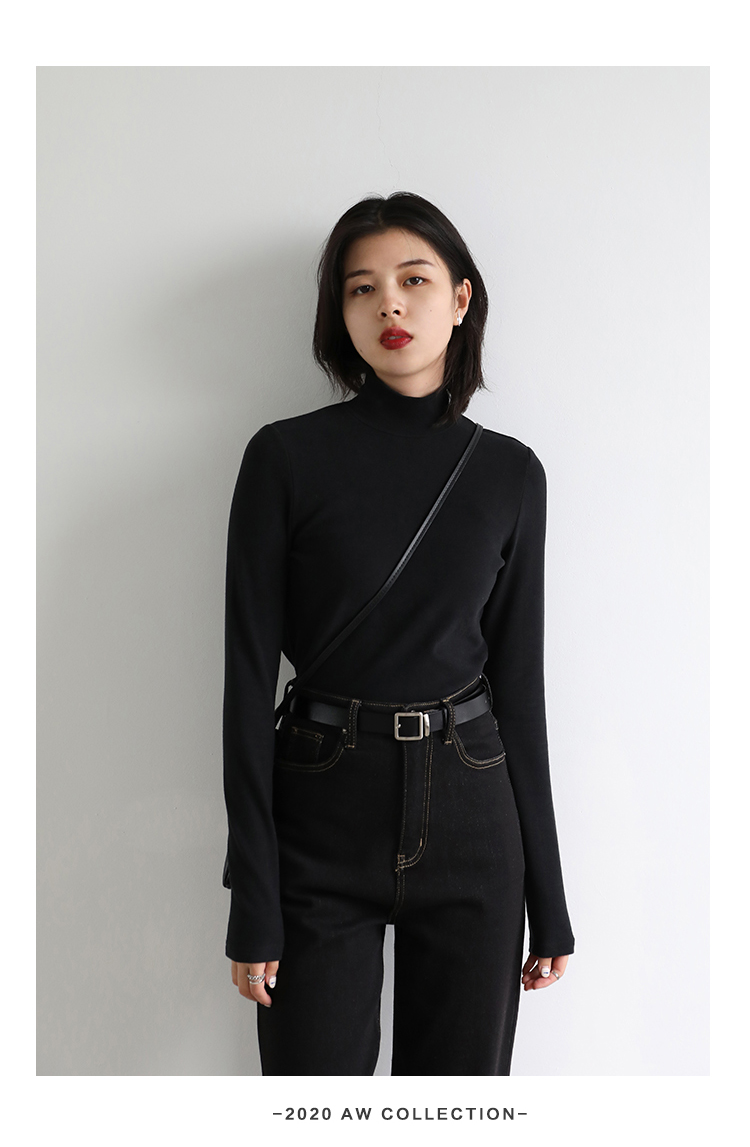 CHIC VEN Women Sweatshirt Turtleneck Pullovers Casual Solid Dralon Warm Bottom Blouse Office Lady Tops Autumn Winter 2023