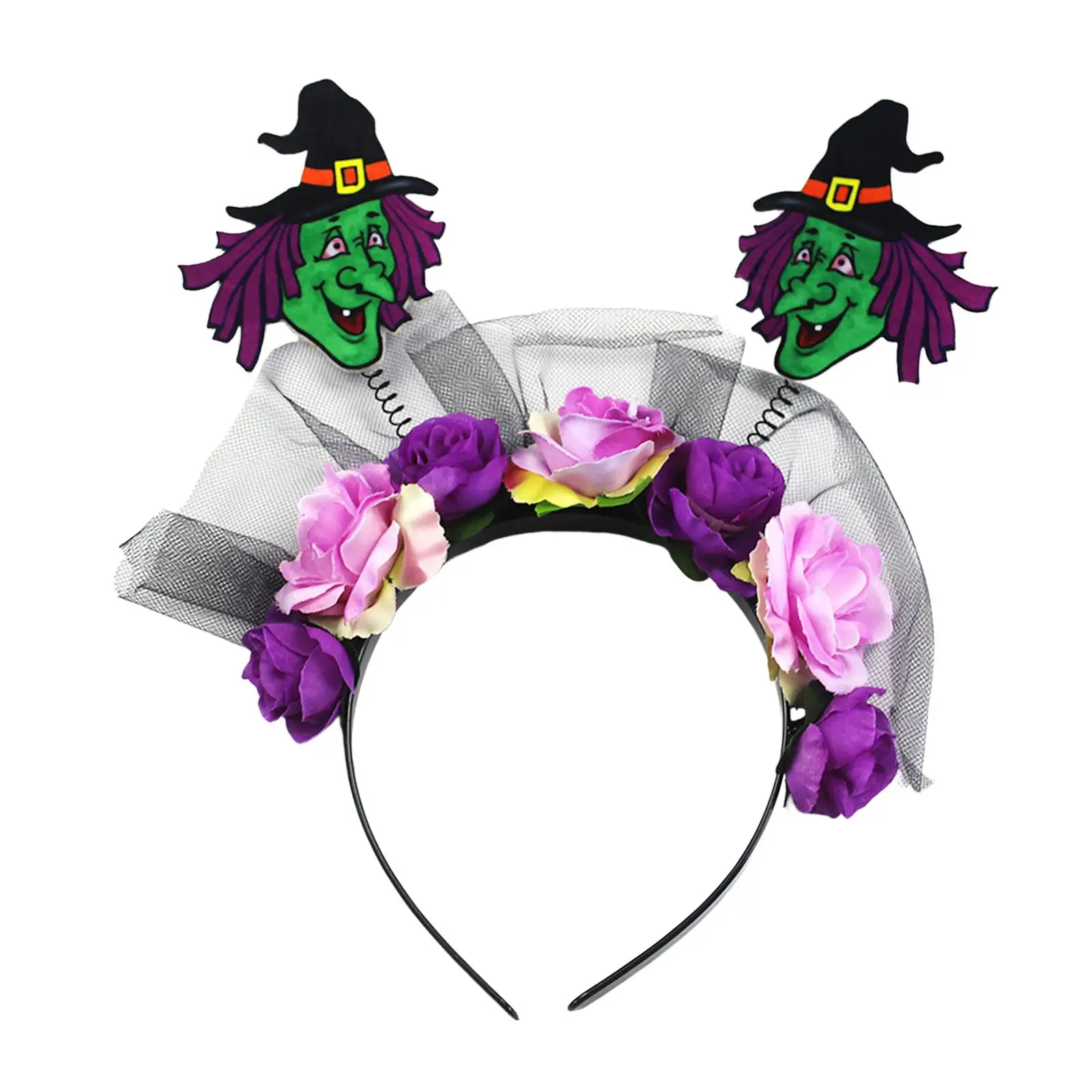 Halloween Headband Cosplay Witch Hair Hoop for Birthday Stage Performances