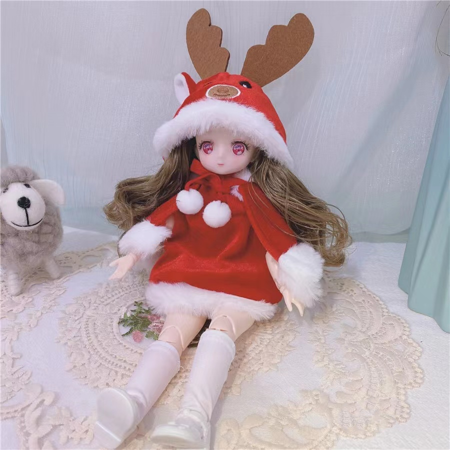 1/6 Kawaii Doll 30cm Cute Blyth Doll Joint Body Fashion BJD Dolls Toys with Dress Shoes Wig Make Up Gifts for Girl pullip