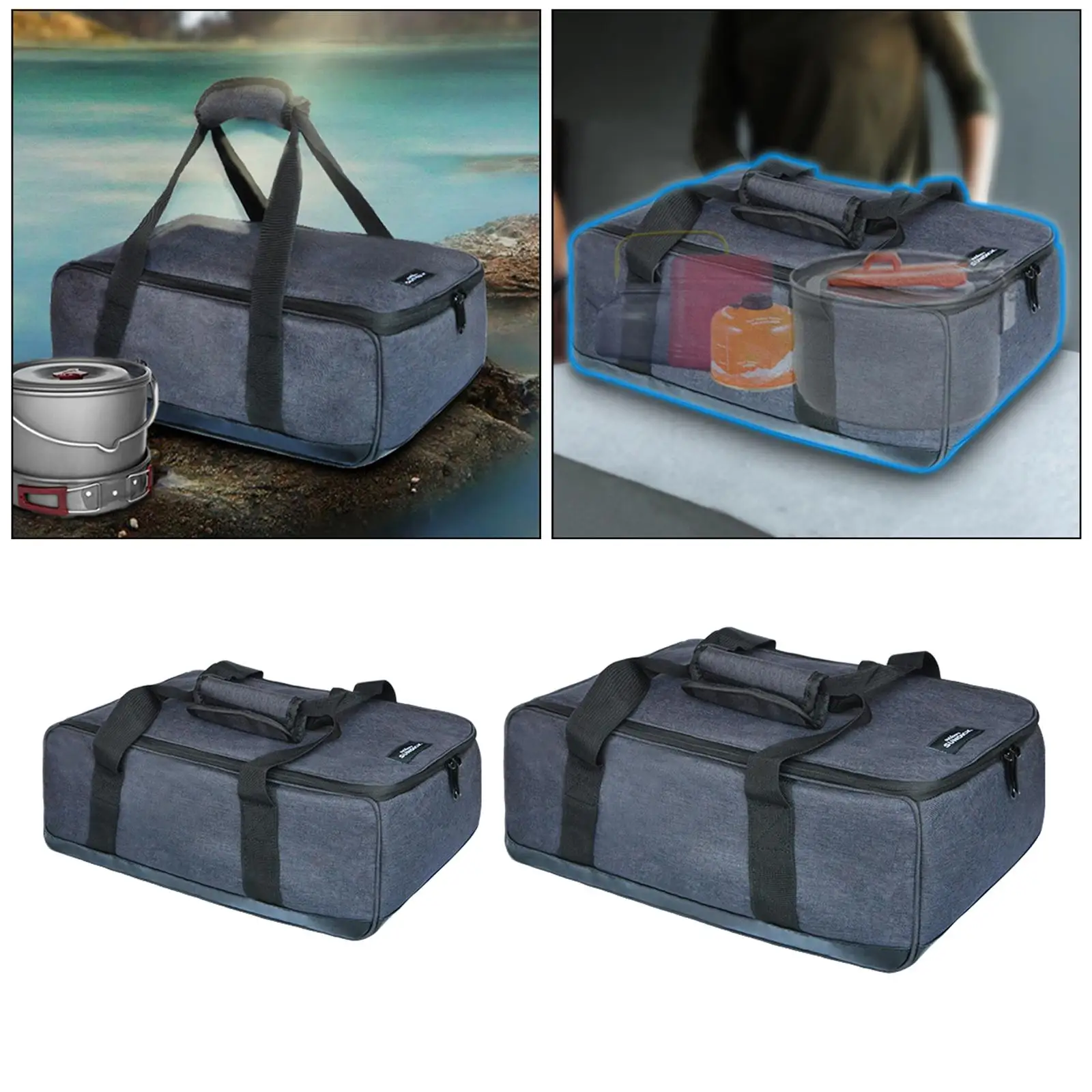 Cookware Kits Carry Bag Handbag Safety Tote Carrier BBQ Storage