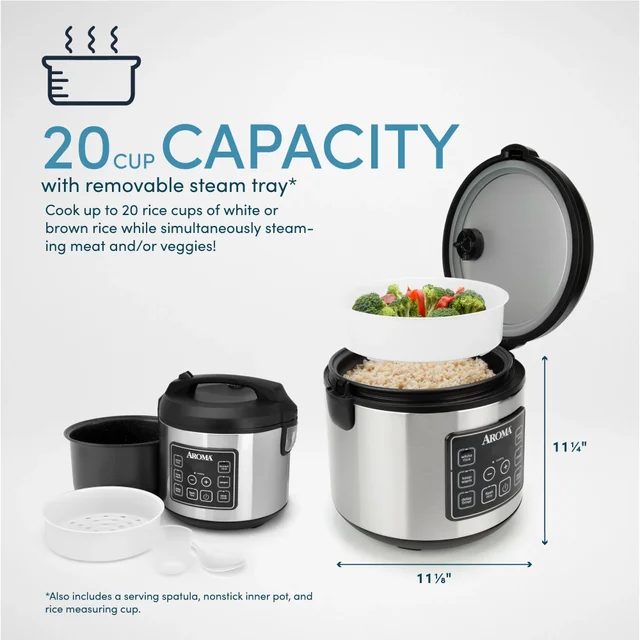 Aroma® 6 Cup Non-Stick Rice & Grain Cooker, Food Warmer, Kitchen Ware,  White - AliExpress