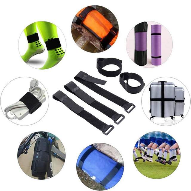 Lot De 5 Sanglies Fixation Guidon Vélo - Crochets Et Boucles - Accessoire Vélo Pratique