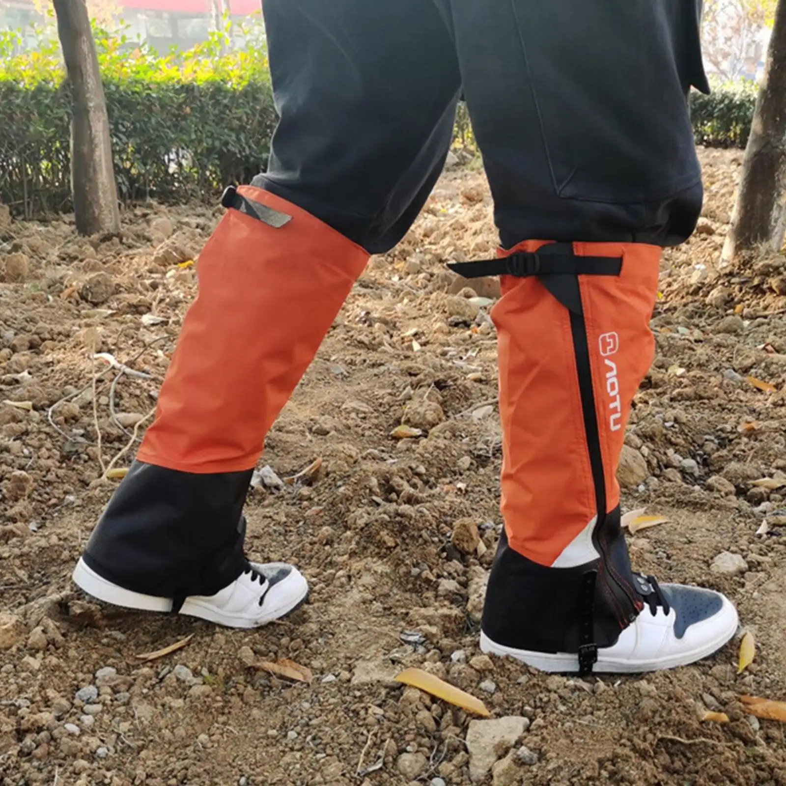 Leg Gaiters Waterproof Snow Boot Reflective Strips Legging Guard Lightweight Leg Warmers Cover for Walking Climbing Camping