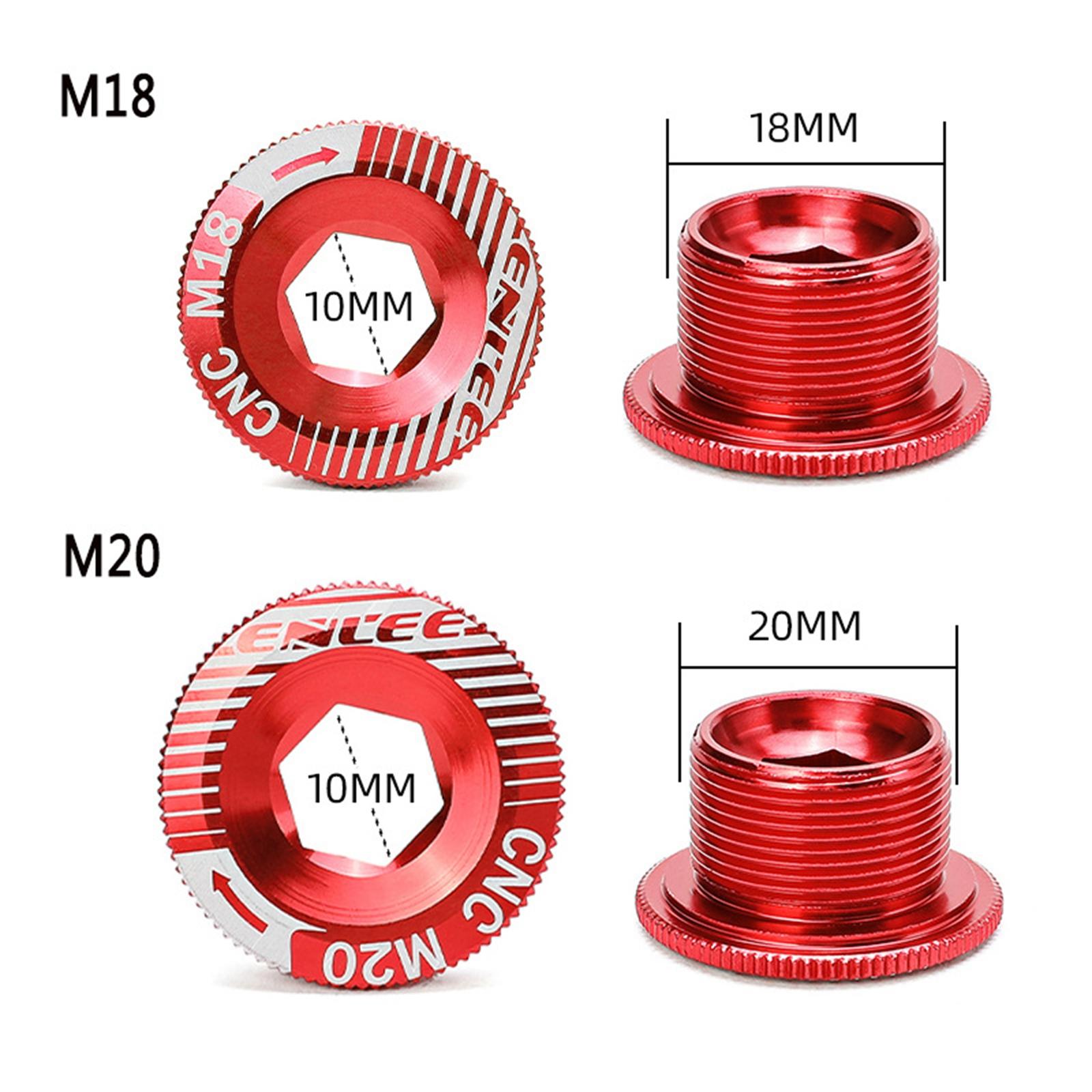Bicycle M18 Crank Arm Cover Hat BMX Bike Chainwheel Crankset Bolt Threads Cycling Crank Arm Fixing Bolt Accessories Gear