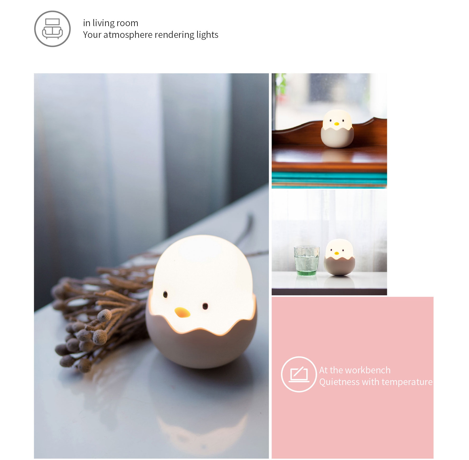 Duck Silicone Night Light for Children With Timer Usb Rechargeable Dimming Touch Lamp Sleeping Bedroom Cartoon Animal Decor Gift