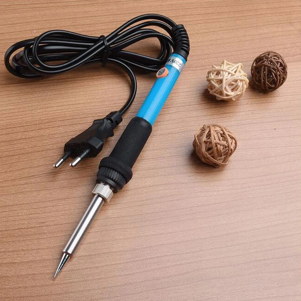 60W Adjustable Temperature Electric Welding Soldering Iron Tools 5 Tips 220V