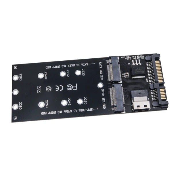 H4GA NGFF .2 adaptateur M2 SATA3 riser. 2 à adaptateur NVMe SSD à carte  SFF-8654 - AliExpress