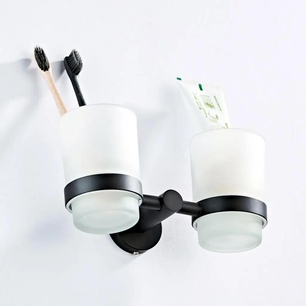 2Pieces Toothbrush Holder Cup Toothpaste Organizer For Bathroom Supplies