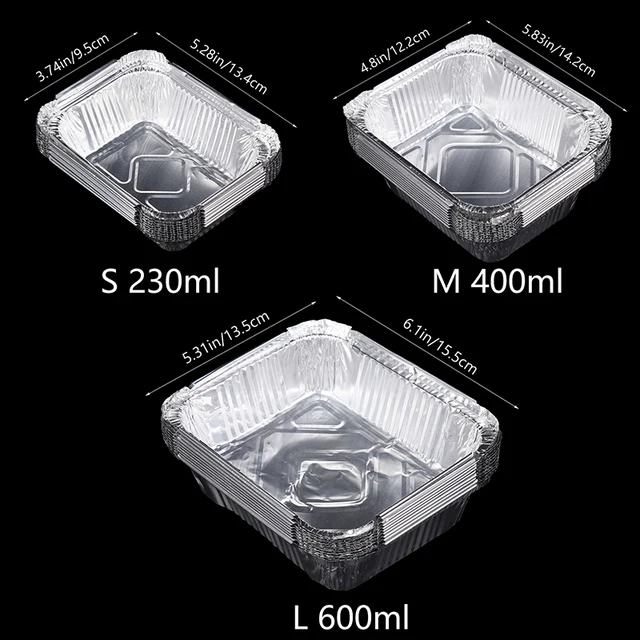 Rectangular Tinfoil Tray, Bbq Special Thickened Bowl, Takeaway Commercial,  Baking Disposable Aluminum Foil Packaging Box - Temu Germany