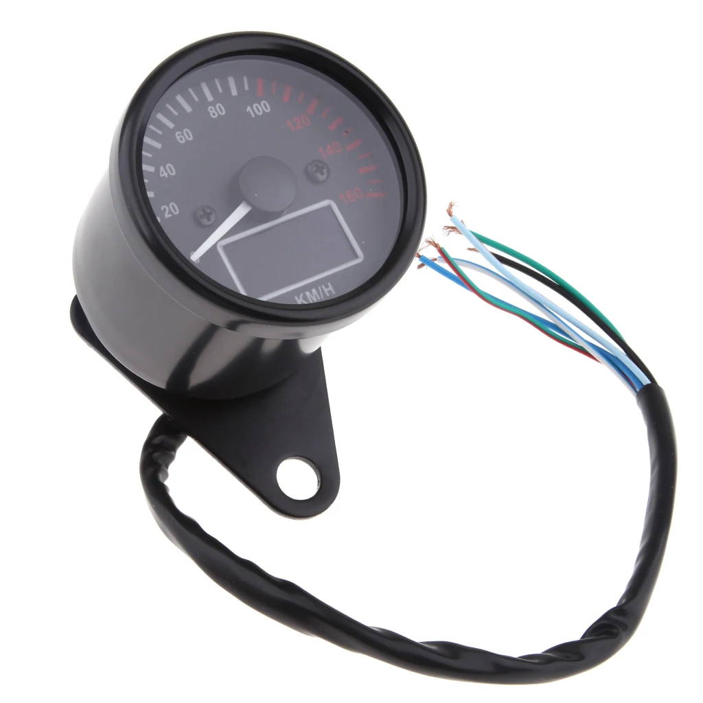 12V Motorcycle Digital Display Speedometer Odometer Fuel Meter Backlight