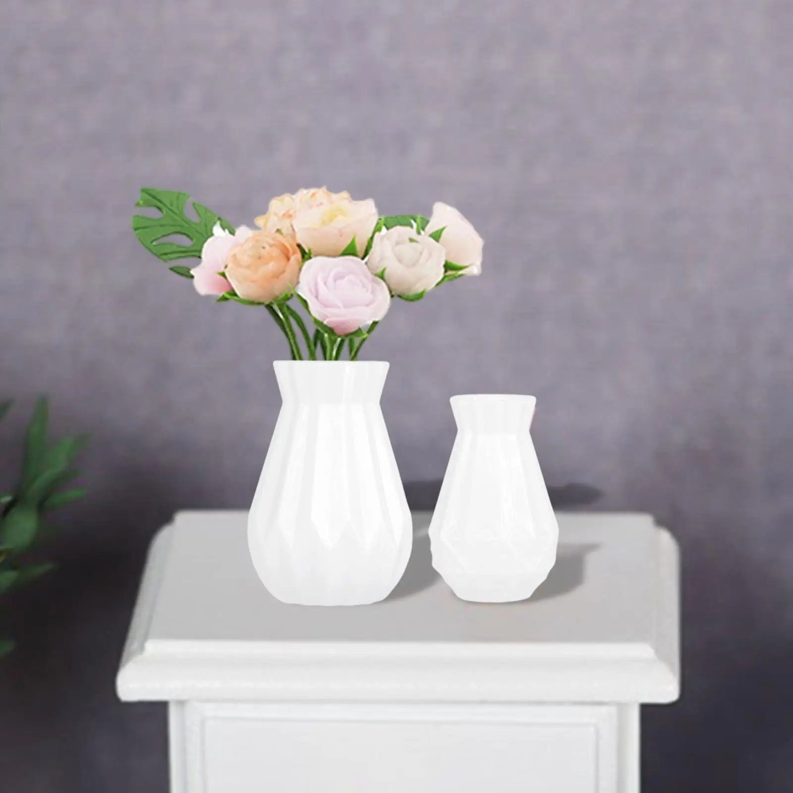 Dollhouse Vase Cute Floral Vase Model Decor Accessories for Home Desktop