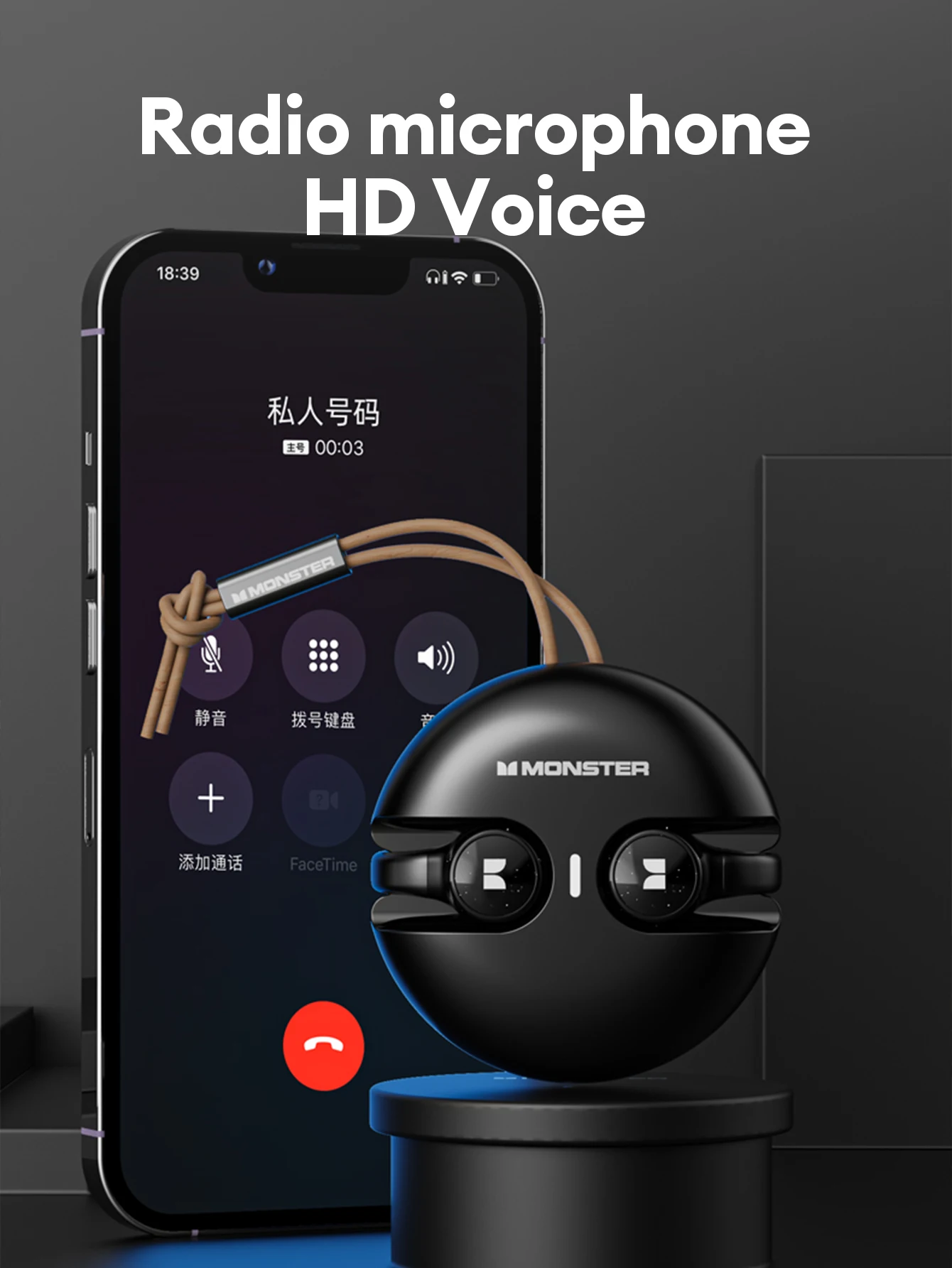 Original Monster HD Call Touch Control Bluetooth-Ohrhörer