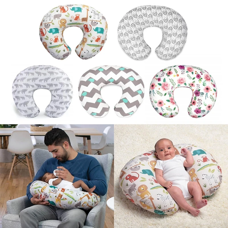 2PCS Newborn Baby Breastfeeding Pillow Cover Nursing Cotton Pillow Slipcover 