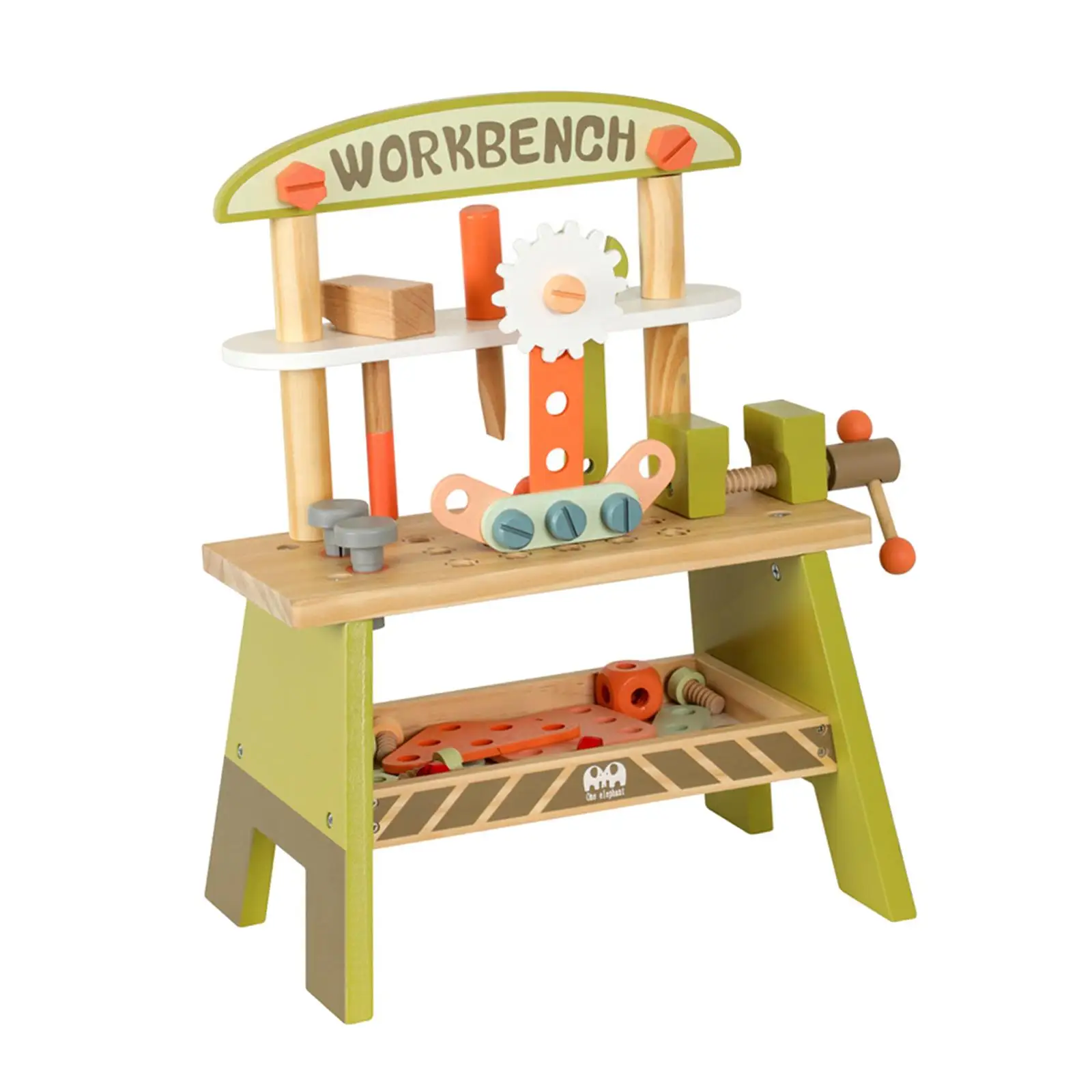 Pretend Play Construction Toy Montessori Toys Kid`s Wooden Tool Bench Toy for 2 3 4 5 Years Old Christmas Gifts Easy to Assemble