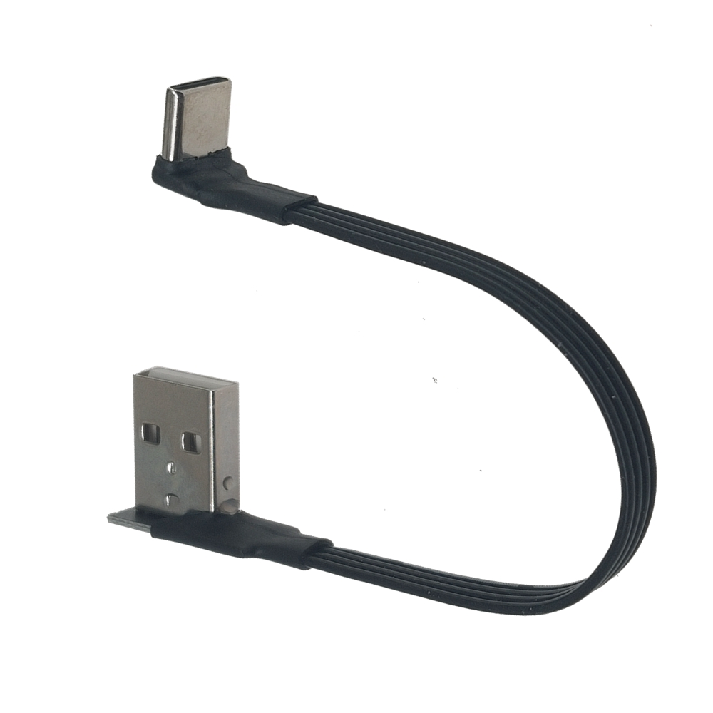 tipo C macho, 90 graus para USB