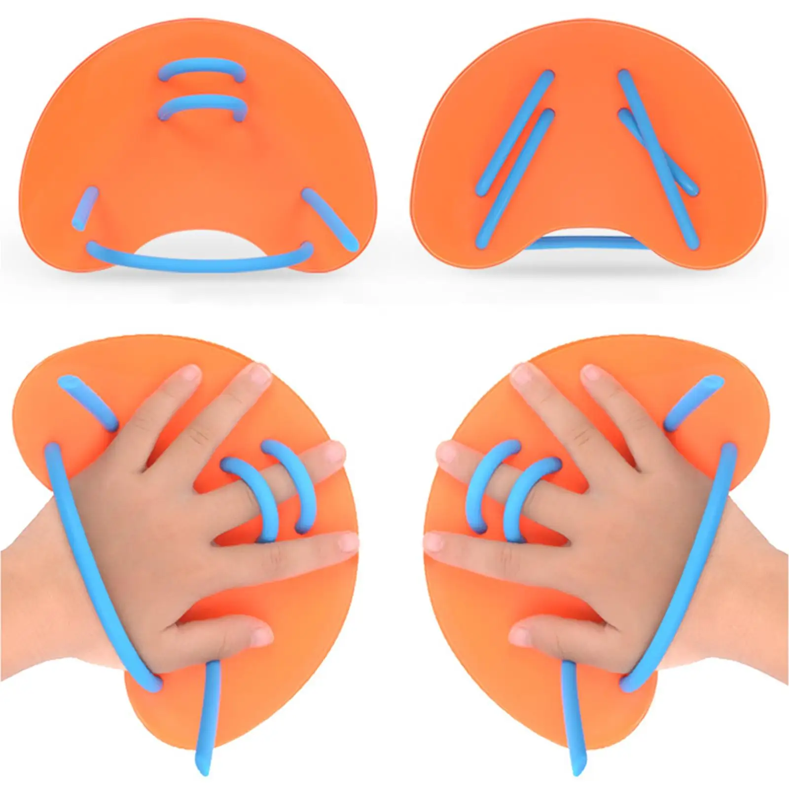 Swimming Hand Paddles Adjustable Swimming Equipment for Adult Kids Men Women