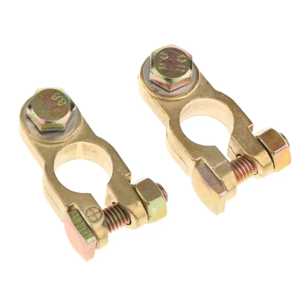 Golden Positive And Negative Zinc Alloy Terminal Connectors