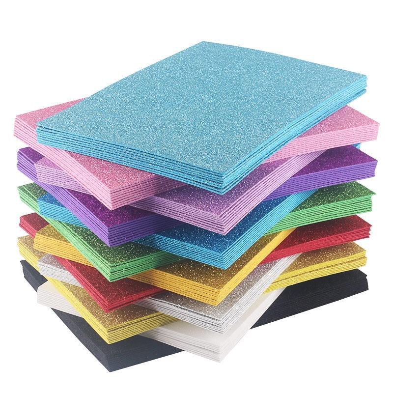 10 teile/beutel 2mm dickes Pulver blatt material glitzern hellen Schwamm Schaum Papier Kindergarten DIY handgemachte Hochzeits feier liefert – Detail 6