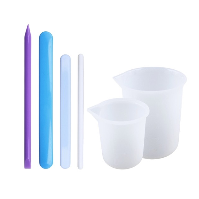 6Pcs Silicone Stir Sticks Resin Mix Sticks Facial Make Up Stirring Rods for  Mixing Resin Liquid Paint Epoxy DIY Crafts