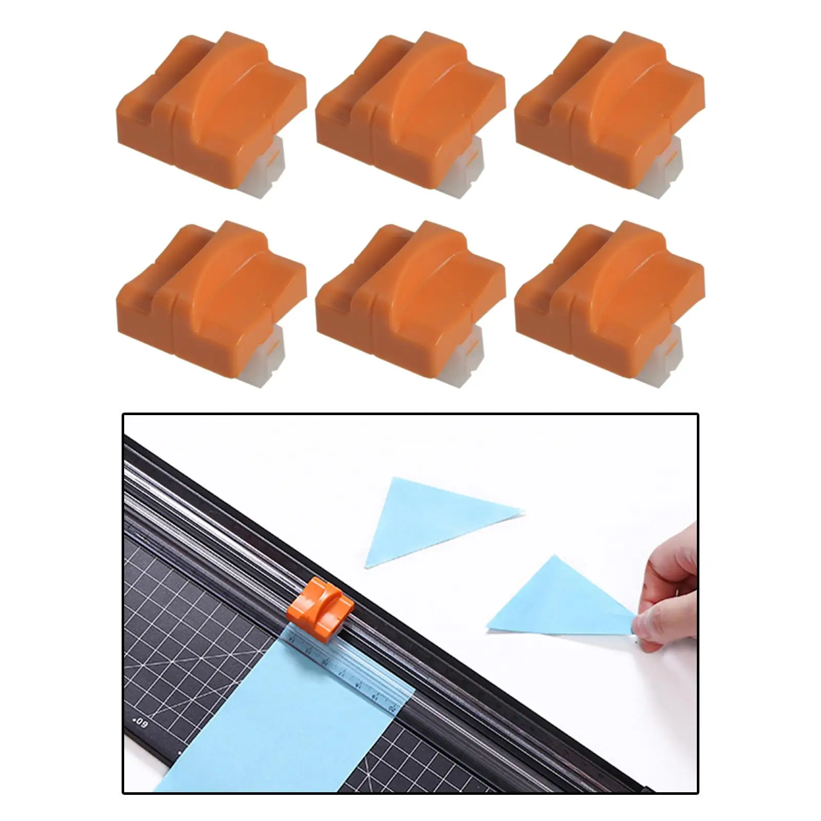 6Pcs Stainless Steel Paper Cutter Replacement   Refill Craft Paper Cutting Photo A4 Paper Album Trimming Tool Home Supplies
