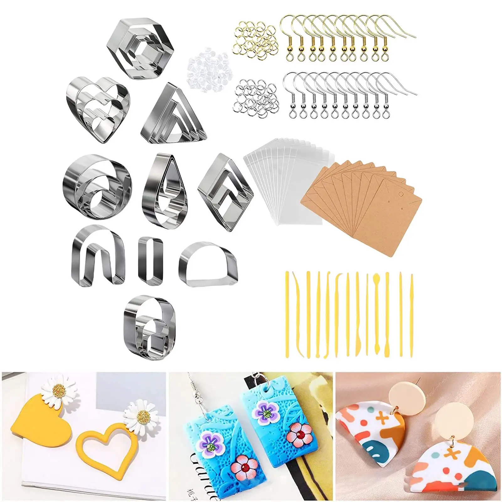 24 Pieces Polymer s Mini Clay Earring Cutters for Necklace Making Jewelry Making