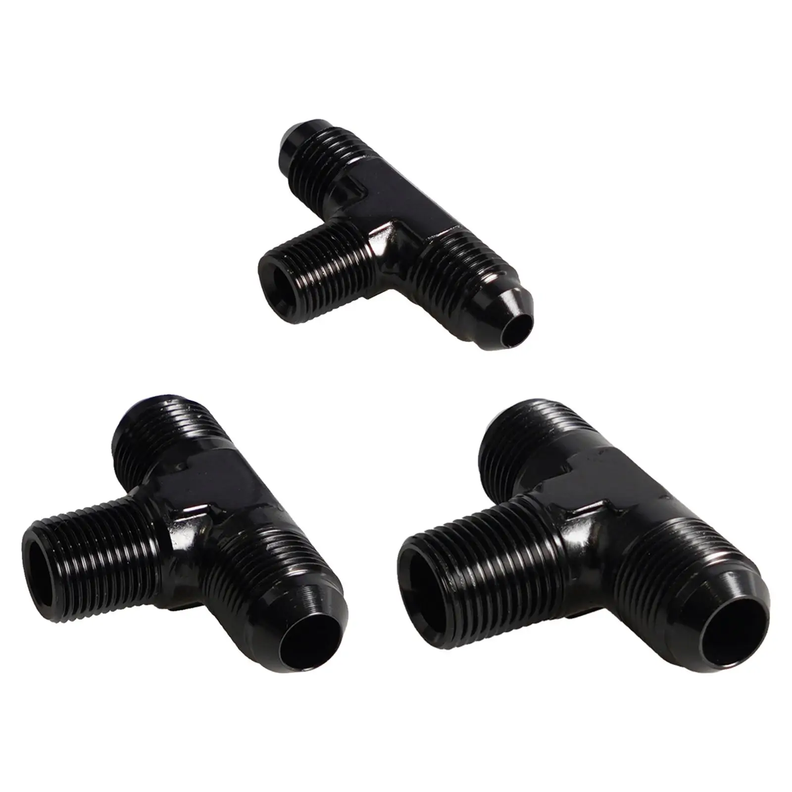 AN3 Male to 1/8inch NPT Alloy T Shape On Side Branch Tee Premium Spare Parts Replaces Car Durable