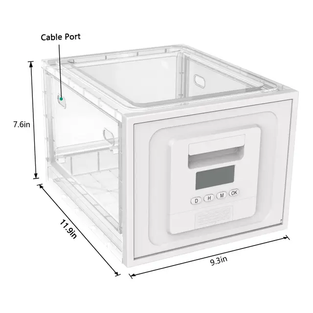 Refrigerator Food Transparent Storage Box With Combination Lock Medicine Box  Compact Sanitary Mobile Phone Tablet Password