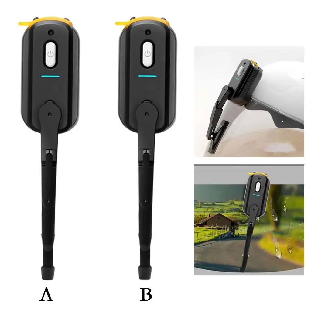 Motorcycle Wiper 2 Speed Adjustable USB Charging Fit for Most Visor