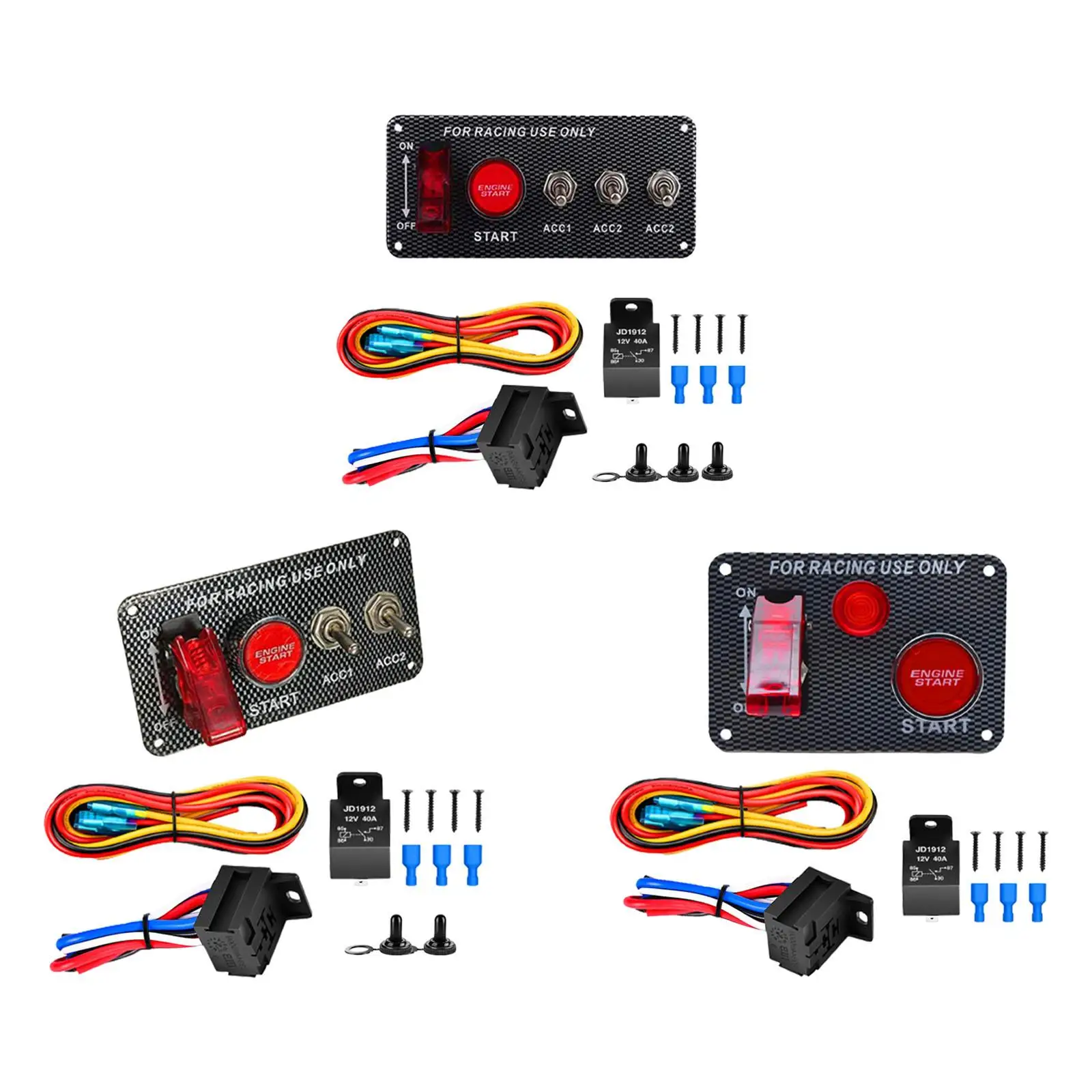 Ignition Switch Panel Car Accessory for 12V Vehicle Caravans