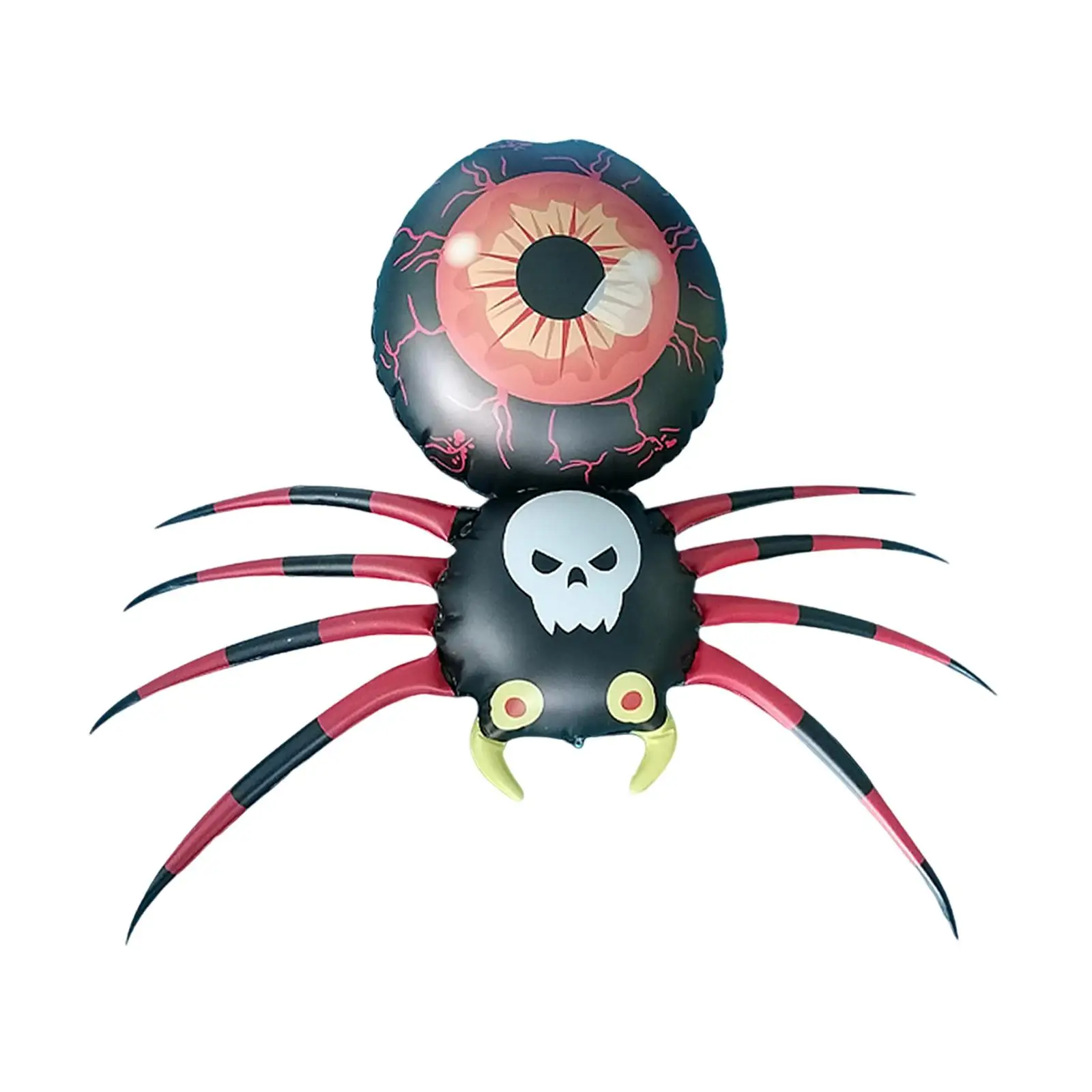 Halloween Inflatable Spider 110x105cm Fancy Dress Party Accessories Lighted Lawn Ornament for Yard Outdoor Party Holiday Patio