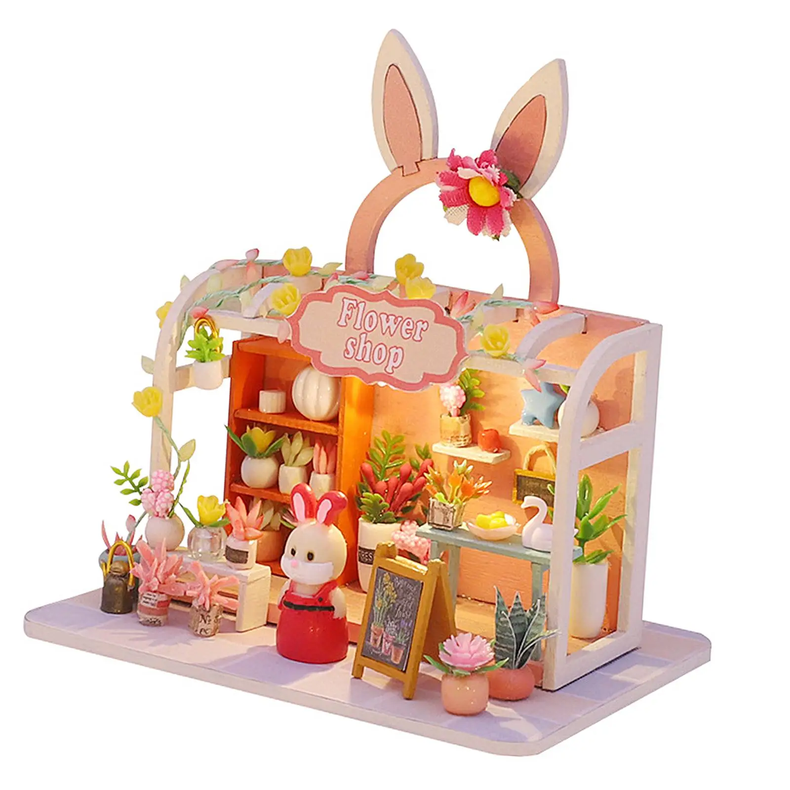 Creative DIY Miniature Dollhouse Toy for Girls Mini House Decor Accessory