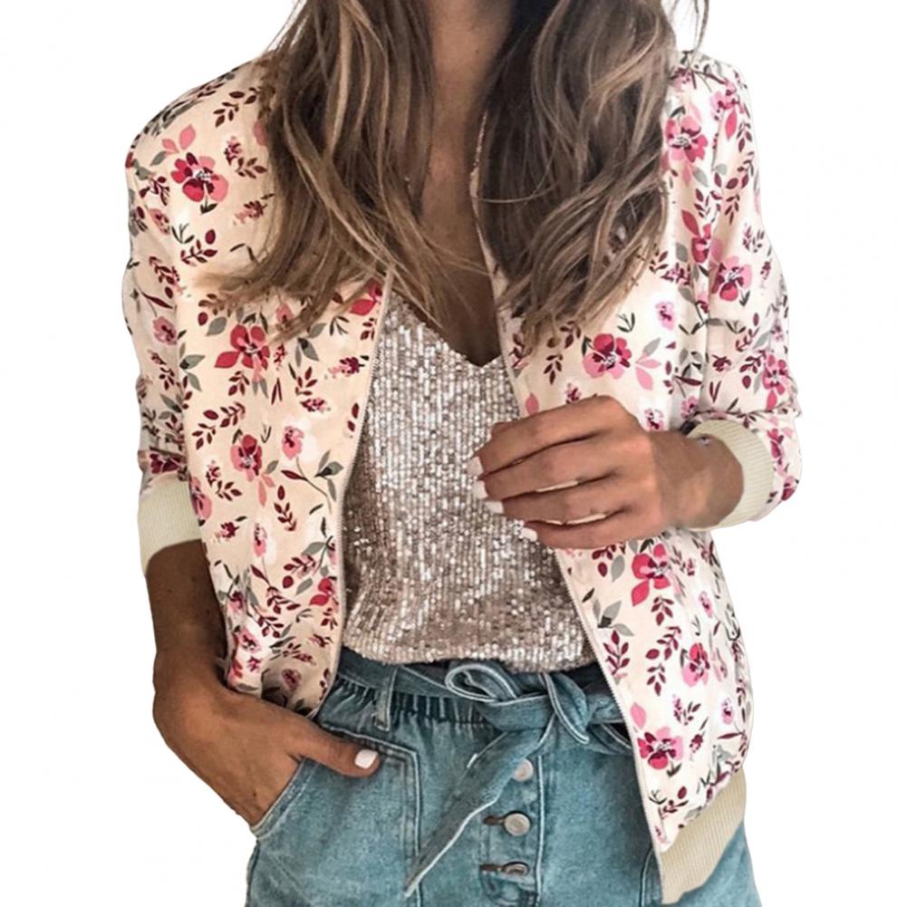 Title 7, Women Floral Printed Jackets Spring Autumn Long...