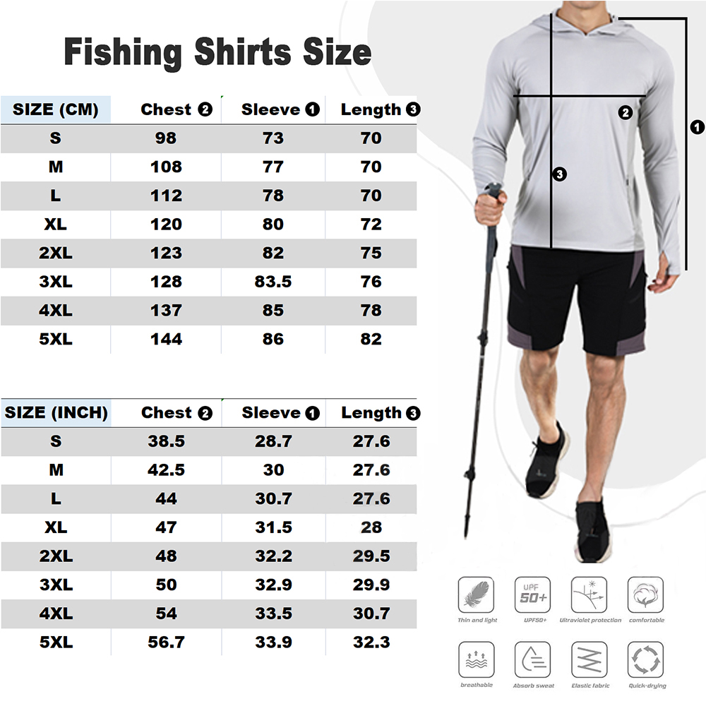 Description Picture 2 of itemFishing Hoodie Shirts Camouflage Long Sleeve Fishing Clothing With Mask Uv Neck Gaiter Men's Breathable Angling Jersey