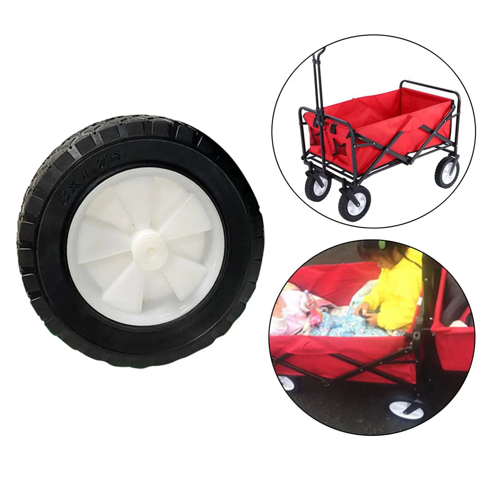 8 Inch Replacement Wheel for Wagon Lawn Cart Hand Truck High Qualiy Mower