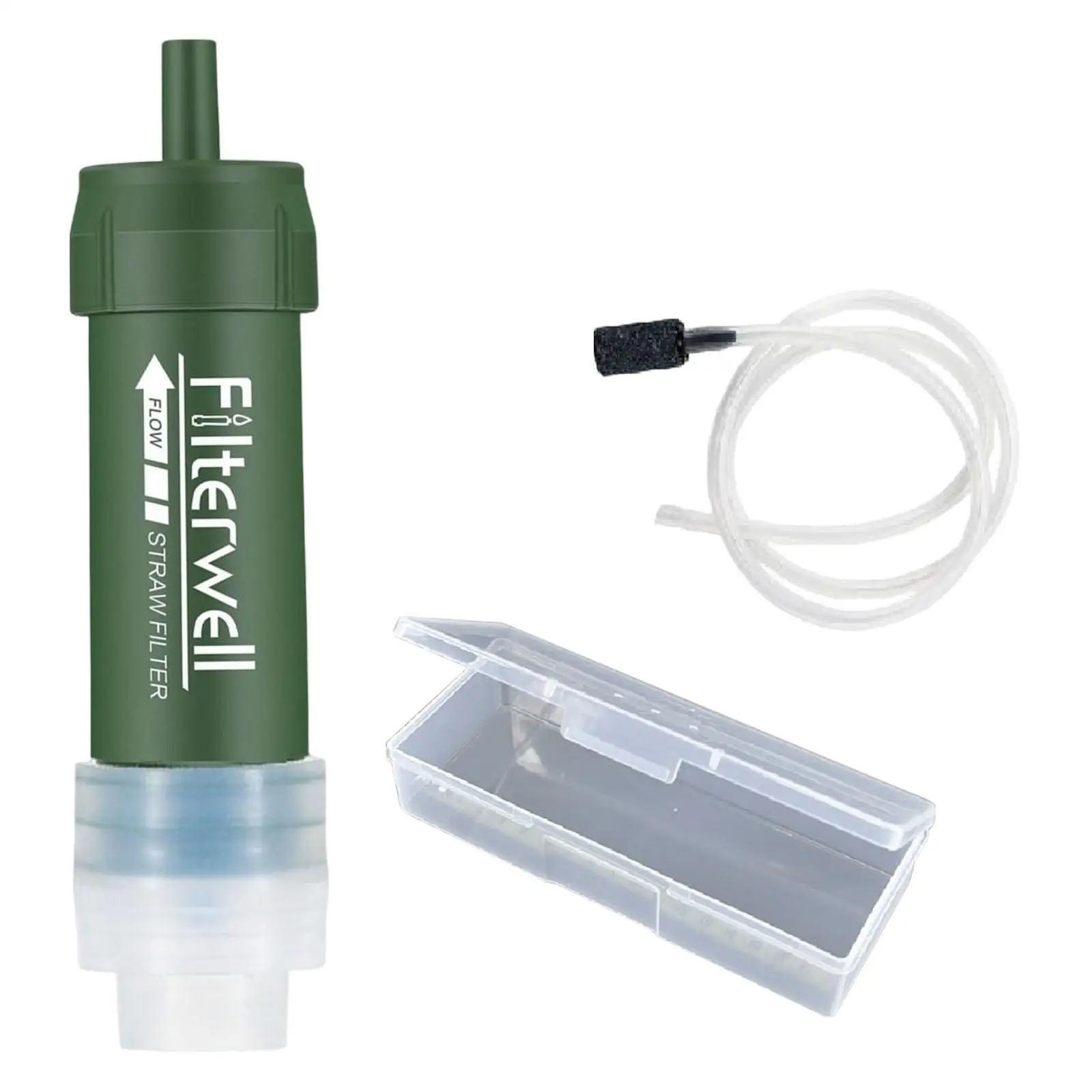 Personal Water Filter Straw Filtration System Purifier Camping Survival Water Purifying Device Drinking for Travelling Hiking