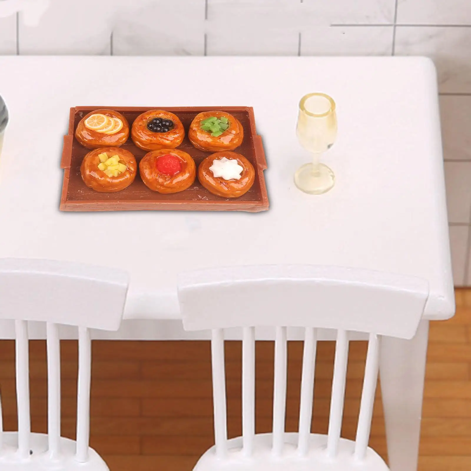 1/12 Dollhouse Miniature Bread Simulation for Dining Room Restaurant Desktop