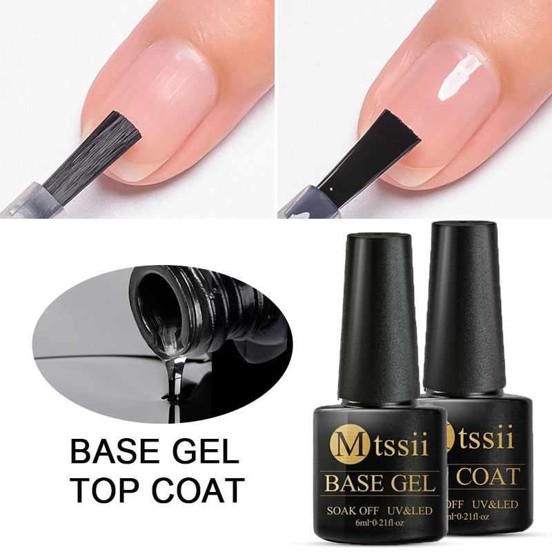 Best of Mtssii 6ml Base Top Coat Gel Nail Polish UV Soak Off Varnish Semi Permanent Nail Art Manicure Gel Varnish Matte Top Coat Reviews & Tips