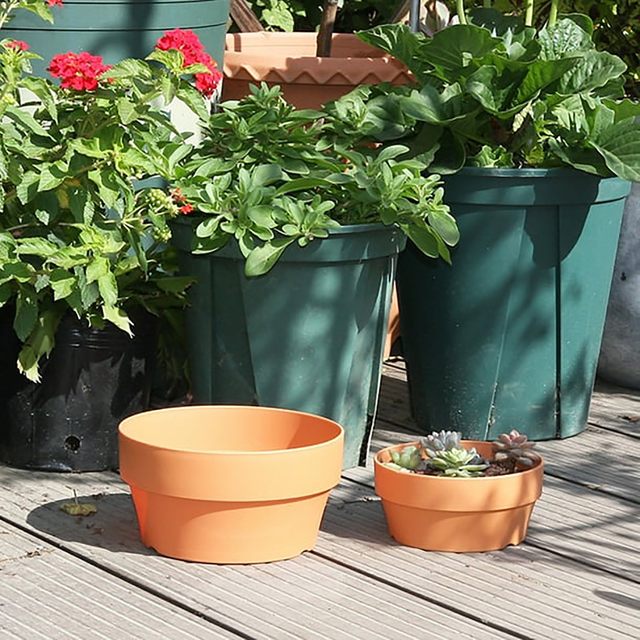 テラコッタポット✳︎植木鉢✳︎陶器観葉植物 花柄 【公式通販】